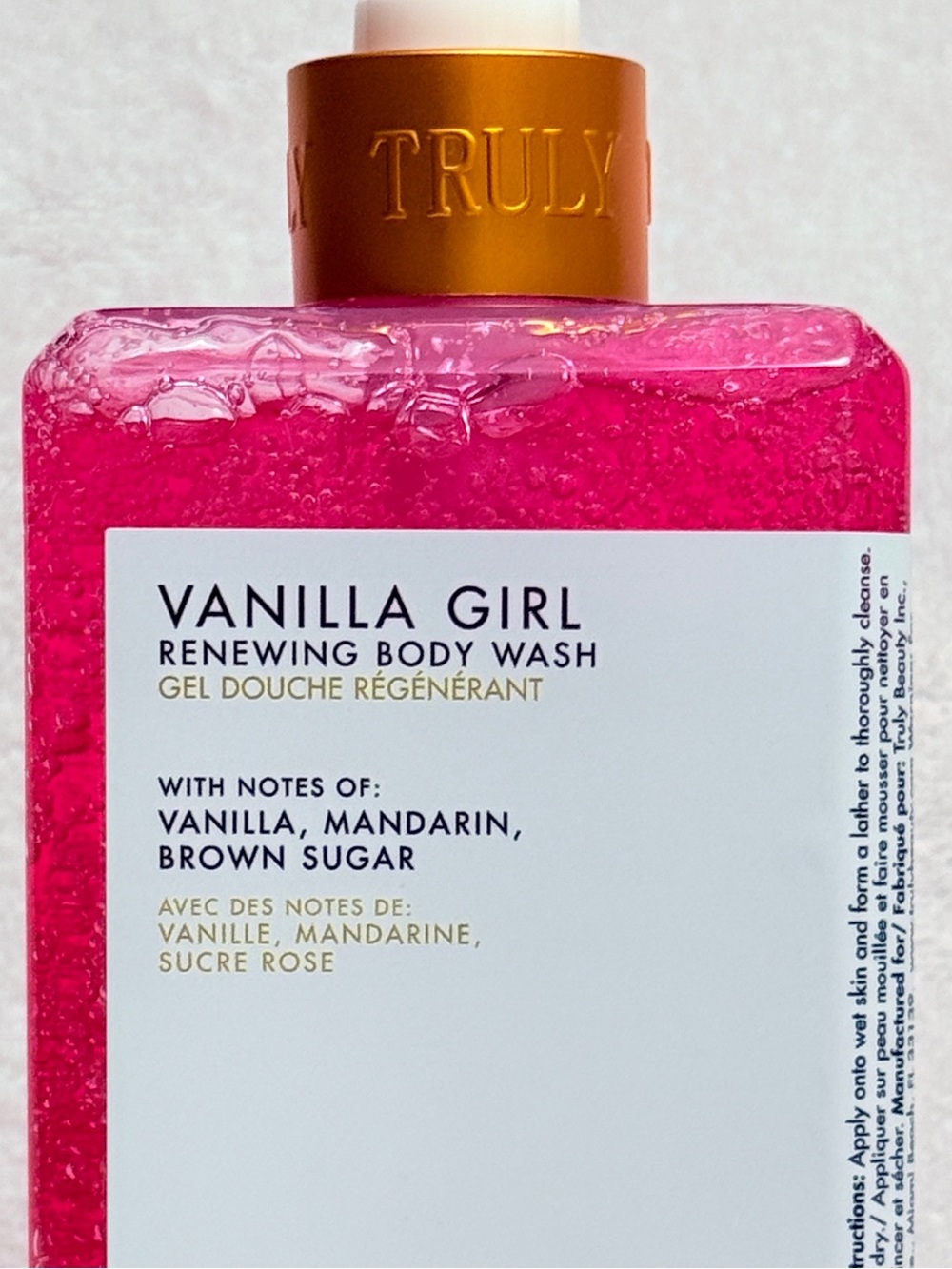 TRULY - JUMBO Vanilla Girl VANILLA/MANDARIN/BROWN SUGAR Renewing Body Wash 16oz